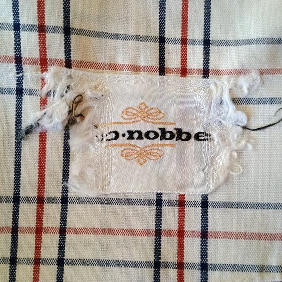 ECU: Vintage 70s Hob-nobbe White Plaid Mod Shift Dress Pockets Size see desc - Picture 4 of 7